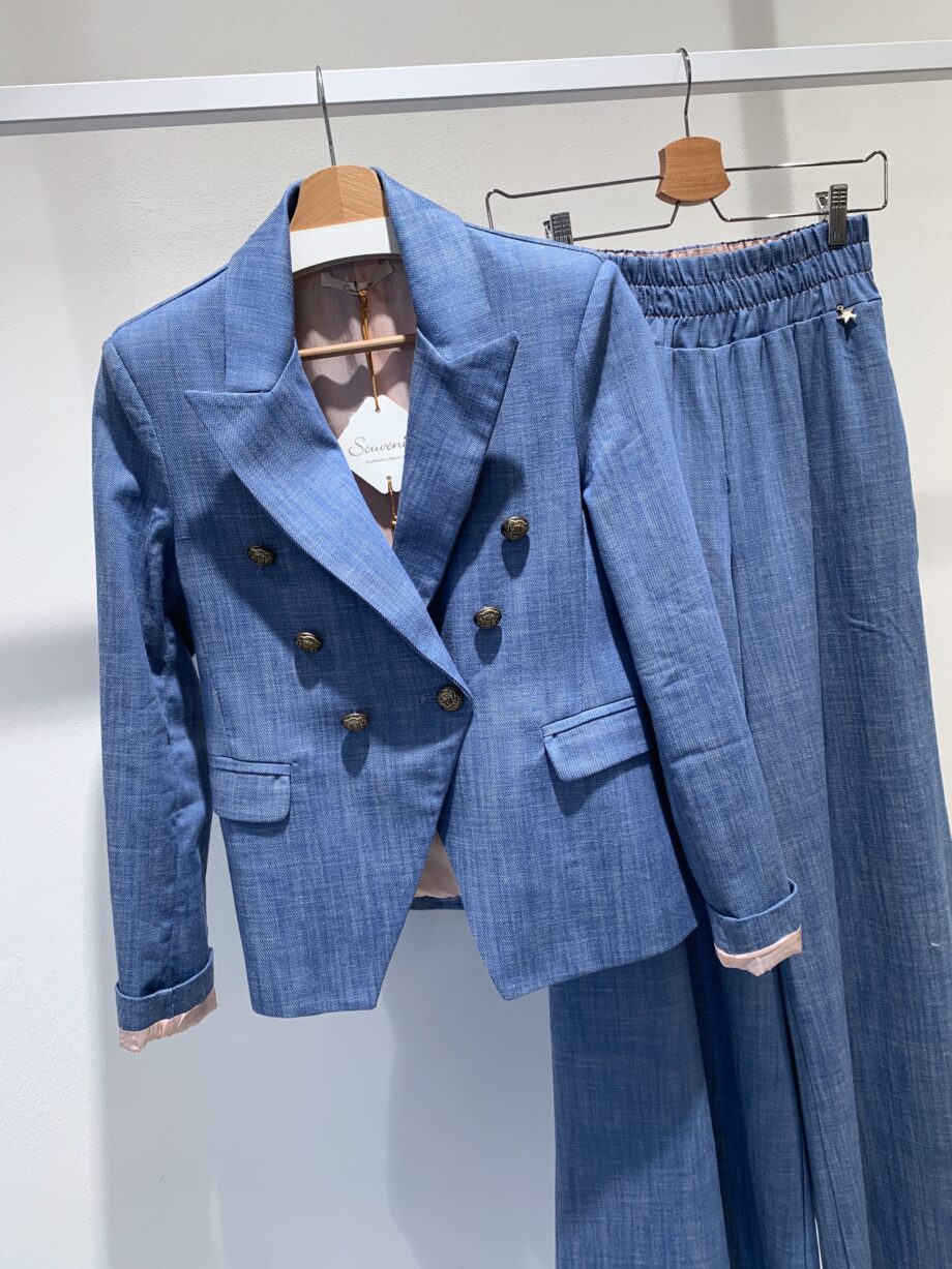 Shop Online Giacca doppiopetto in jeans morbido Souvenir