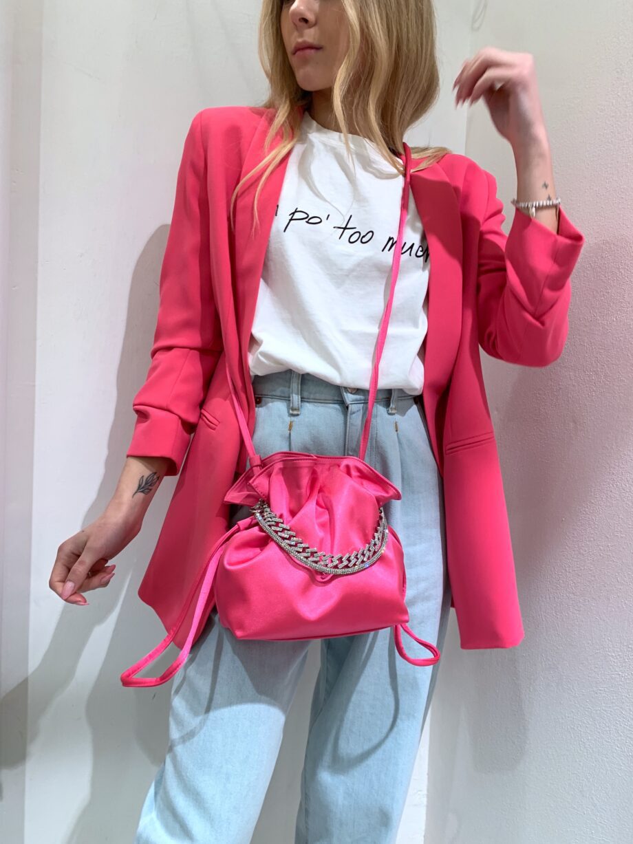 Shop Online Mini secchiello in raso rosa Twentyfourhaitch