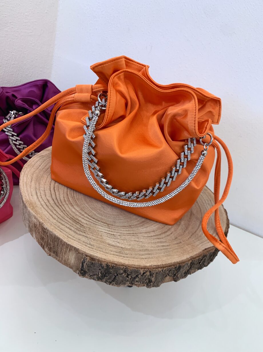 Shop Online Mini secchiello in raso arancio Twentyfourhaitch