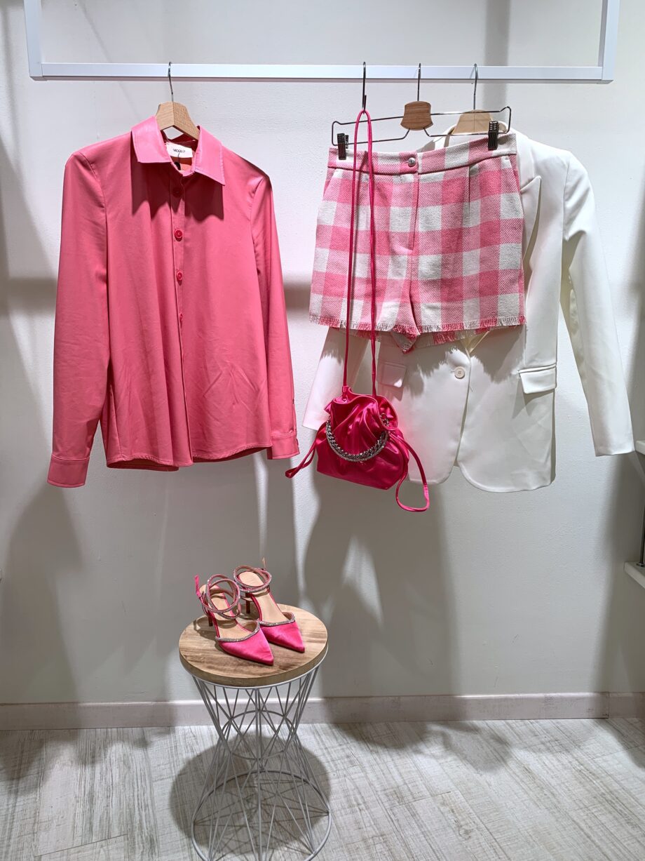 Shop Online Camicia rosa in ecopelle Vicolo
