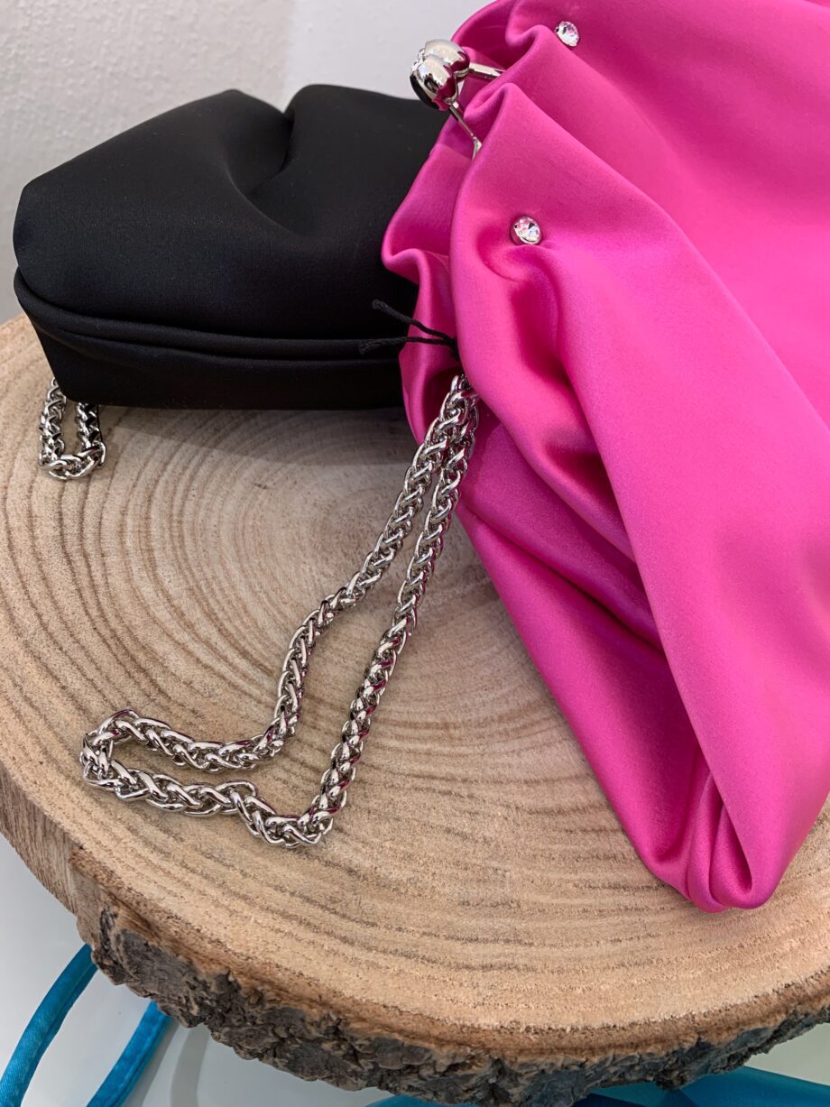 Shop Online Pochette in raso fucsia Twentyfourhaitch