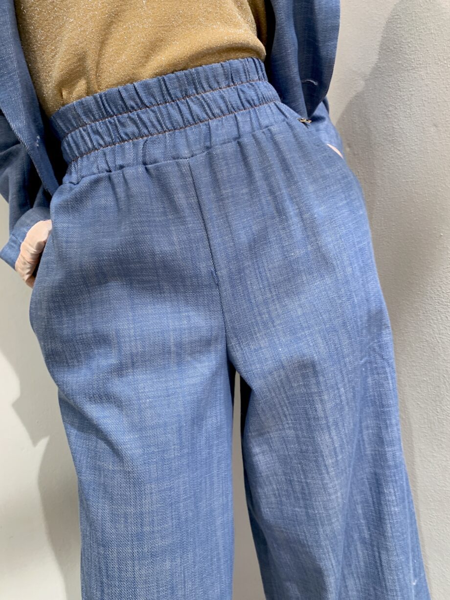 Shop Online Pantalone palazzo ampio in jeans morbido Souvenir