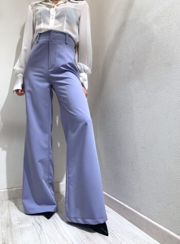 Shop Online Pantalone palazzo vita alta lilla Have One