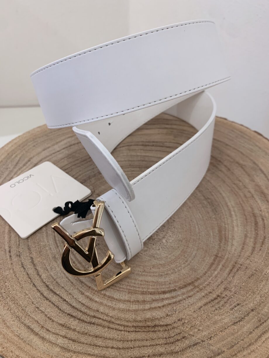 Shop Online Cintura bianca modello fibbia YSL Vicolo