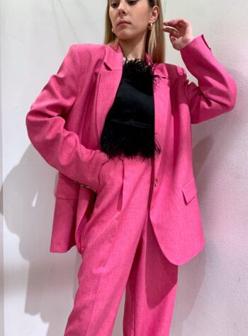 Shop Online Blazer over un bottone fucsia fiammato Vicolo