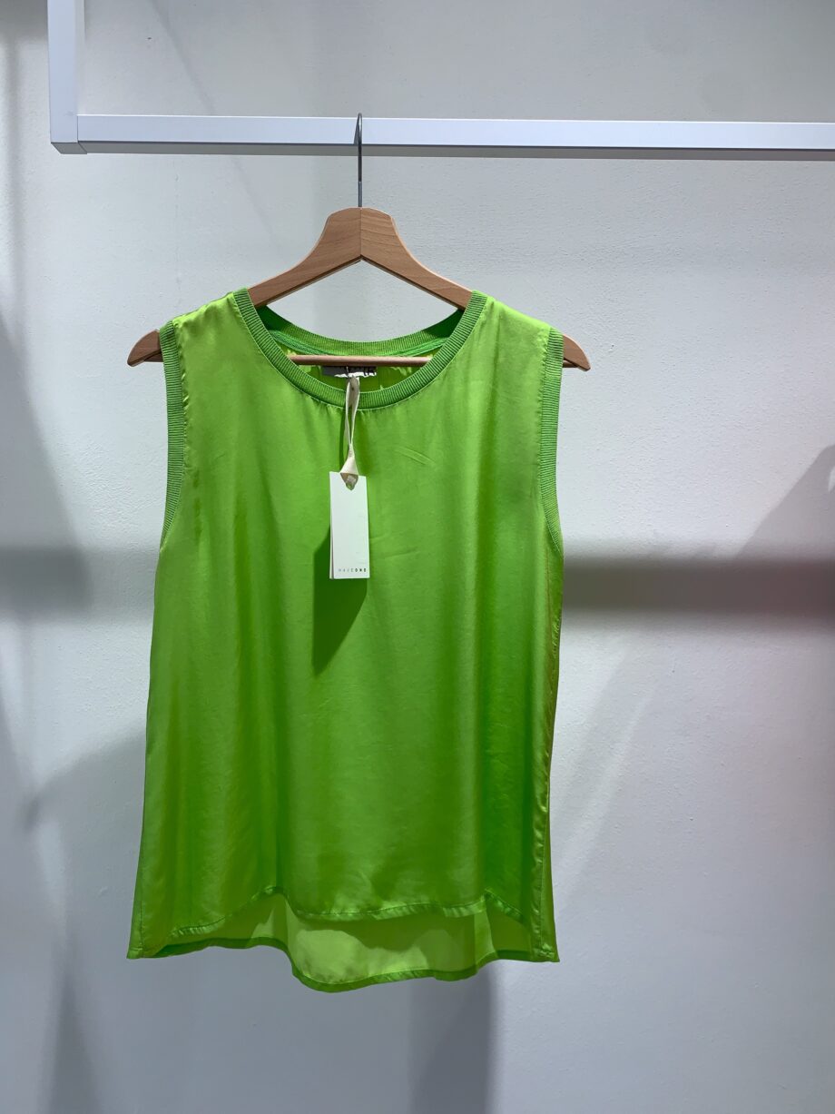 Shop Online Canotta in raso lime Have One