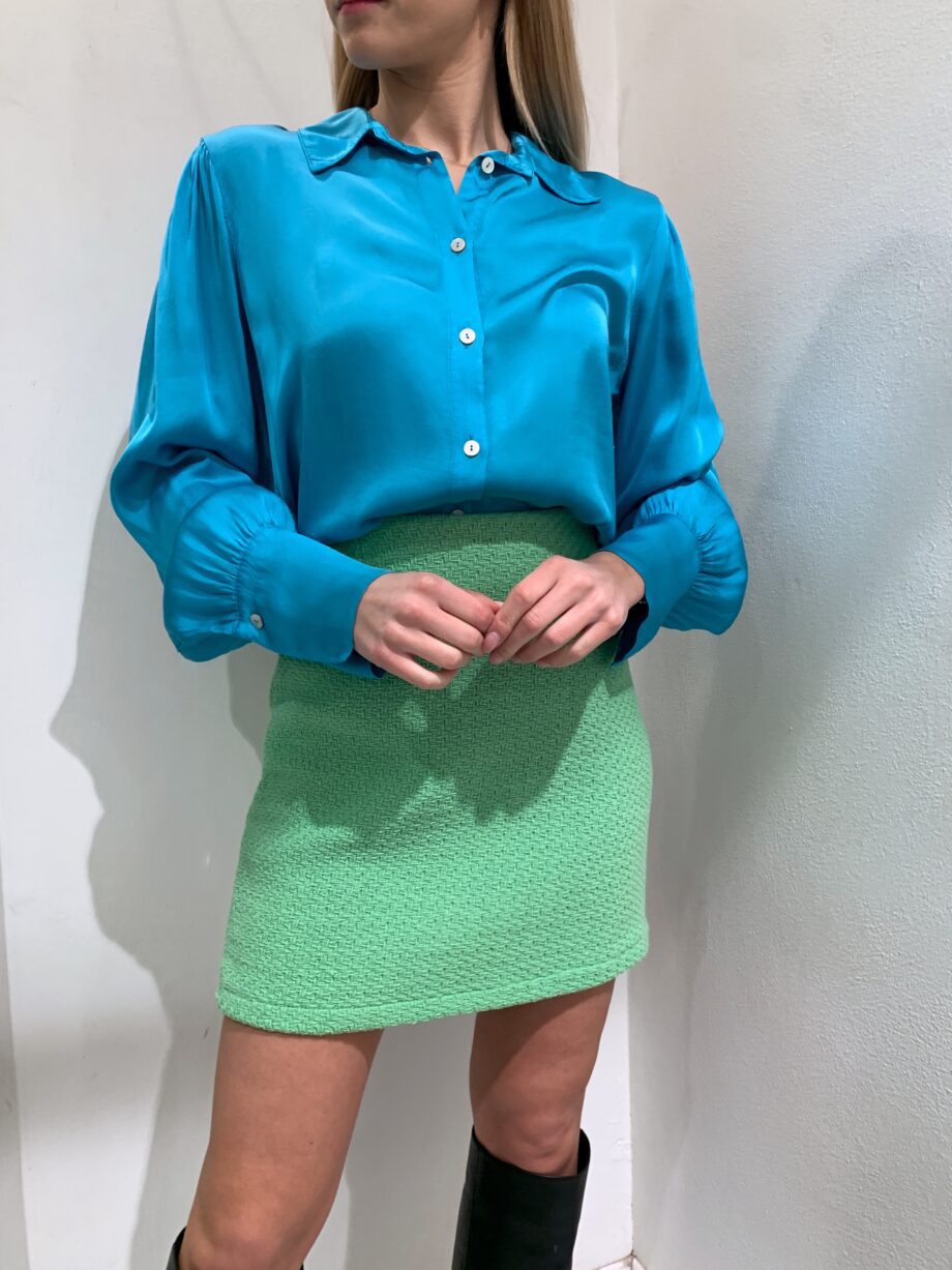 Shop Online Minigonna in tweed verde Have One