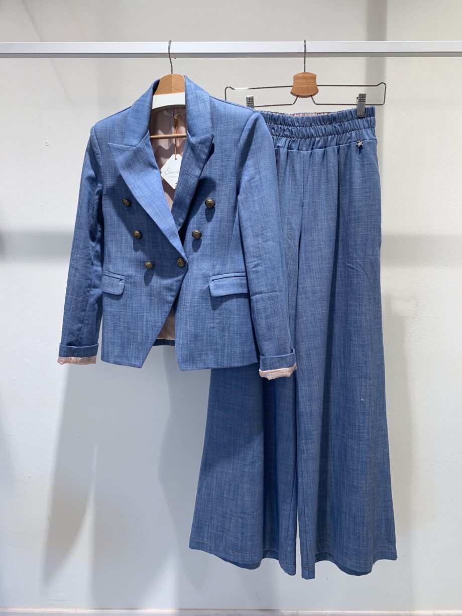 Shop Online Pantalone palazzo ampio in jeans morbido Souvenir