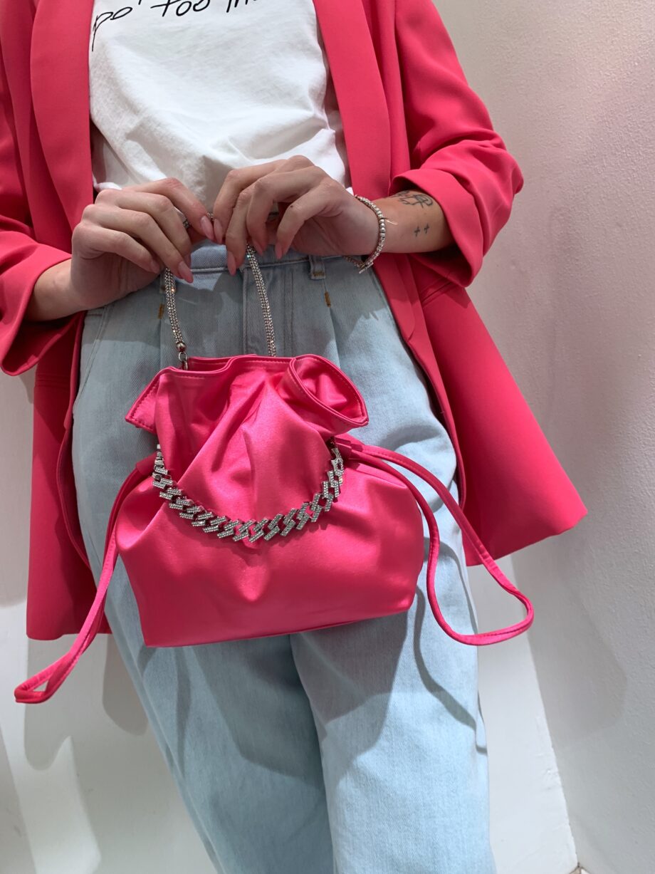 Shop Online Mini secchiello in raso rosa Twentyfourhaitch