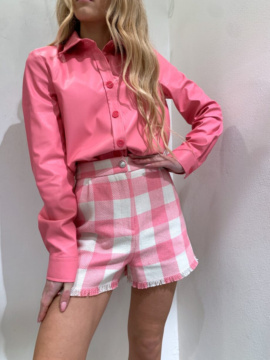 Shop Online Camicia rosa in ecopelle Vicolo