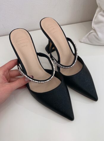 Shop Online Sabot mules Lucy nero Twentyfourhaitch