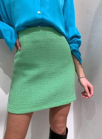 Shop Online Minigonna in tweed verde Have One