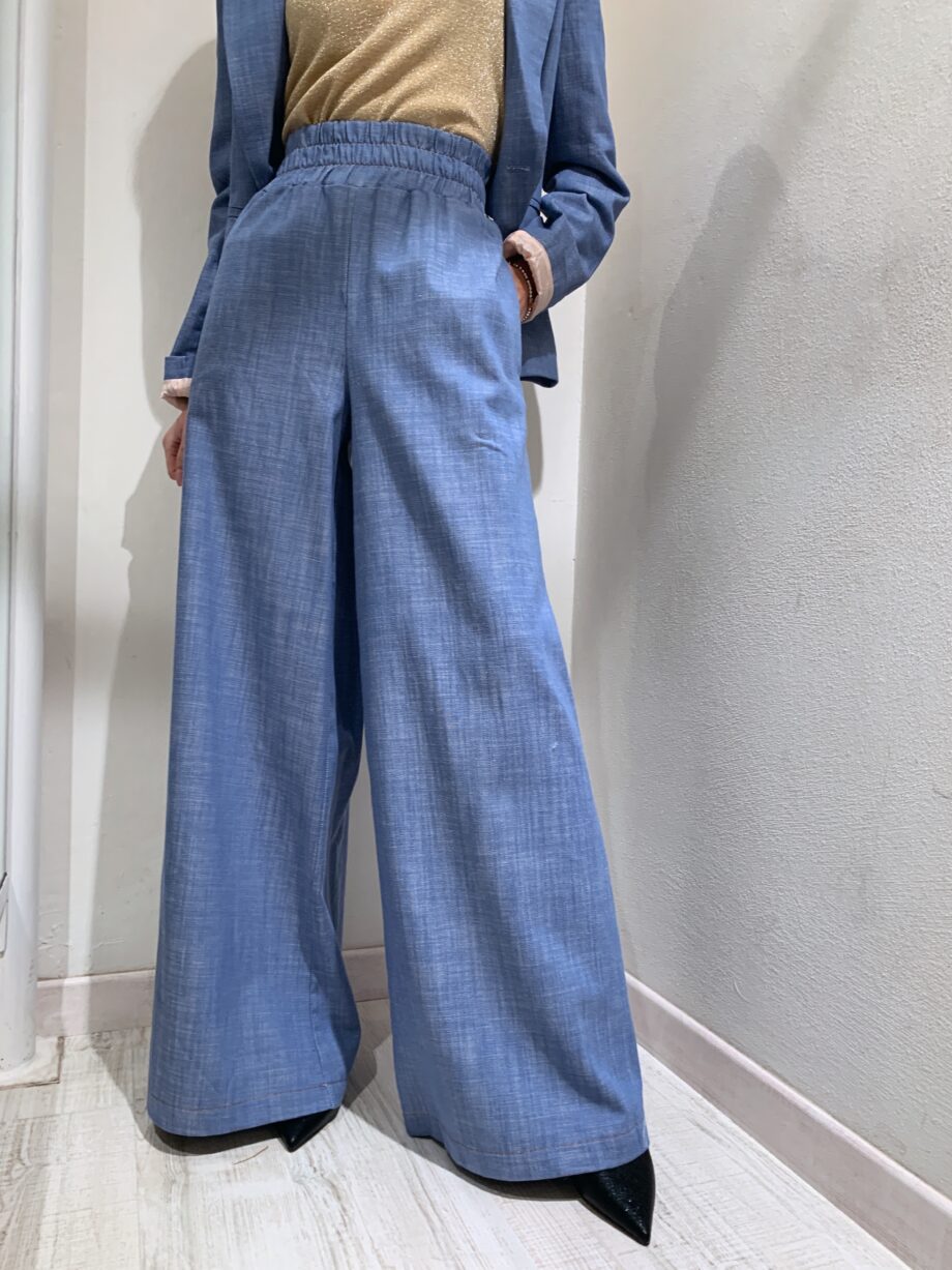 Shop Online Pantalone palazzo ampio in jeans morbido Souvenir