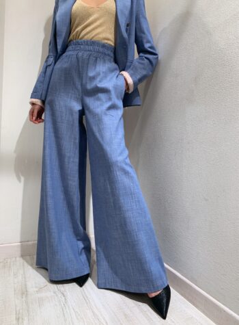Shop Online Pantalone palazzo ampio in jeans morbido Souvenir