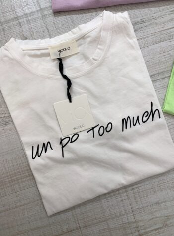 Shop Online T-shirt bianca con scritta nera Vicolo