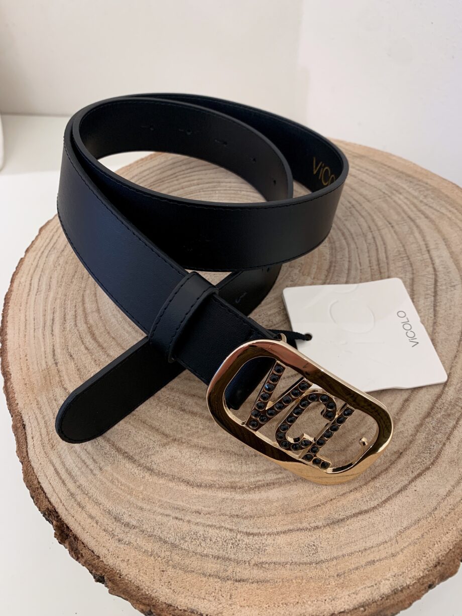 Shop Online Cintura nera modello fibbia VCL strass Vicolo