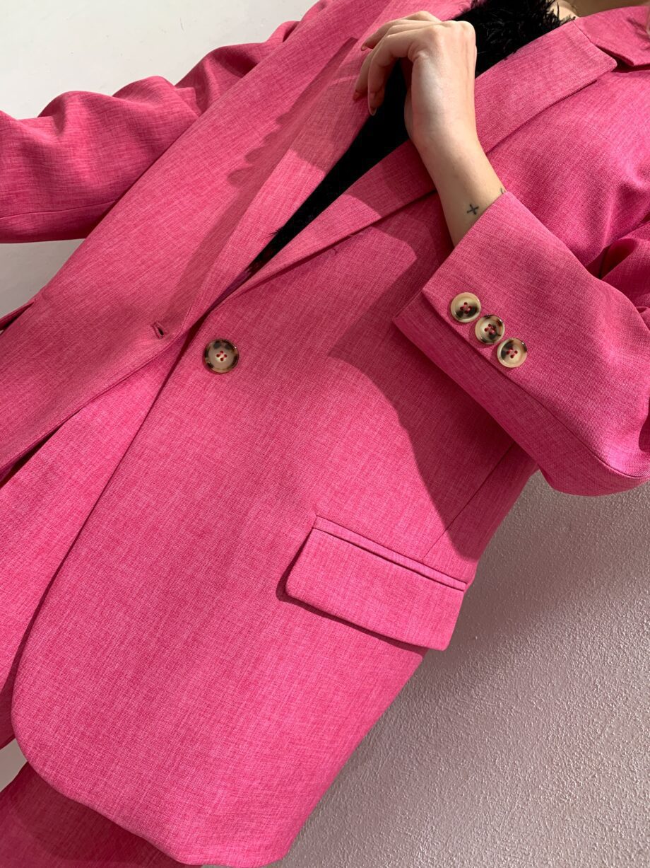 Shop Online Blazer over un bottone fucsia fiammato Vicolo