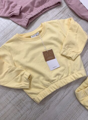 Shop Online Felpa girocollo con elastico giallo Name It