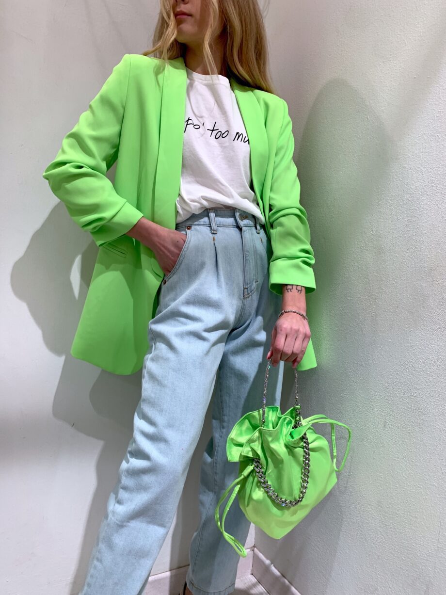 Shop Online Mini secchiello in raso lime Twentyfourhaitch