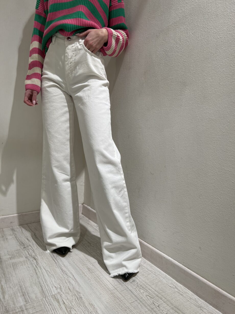 Shop Online Jeans palazzo lungo bianco Kontatto