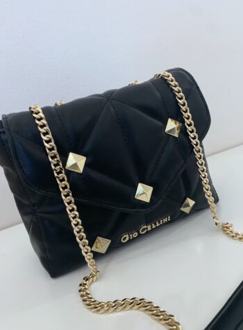 Shop Online Borsa mini Megan maxi borchie nera Gio Cellini