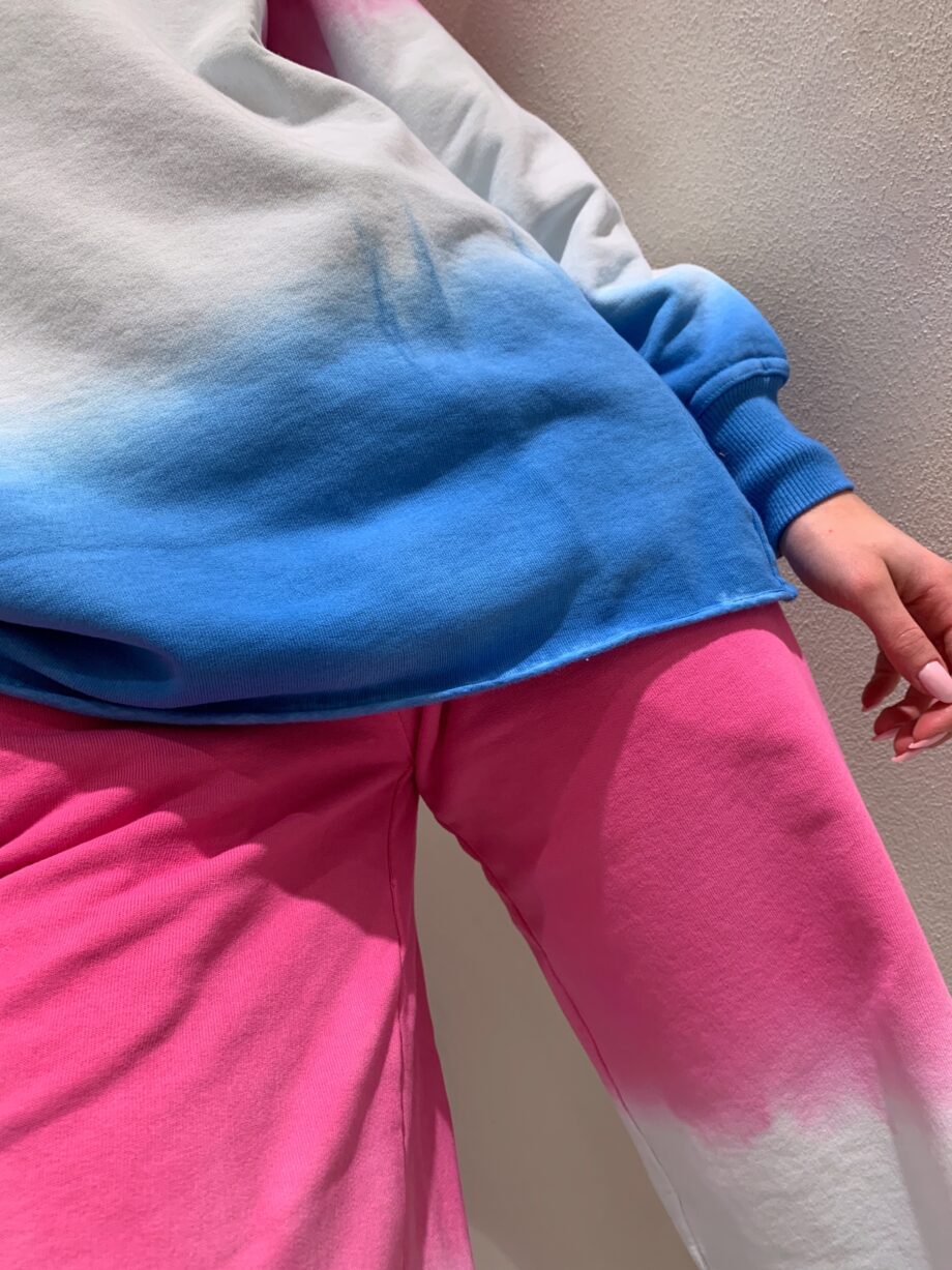 Shop Online Pantalone tuta palazzo tricolore sfumato Dimora