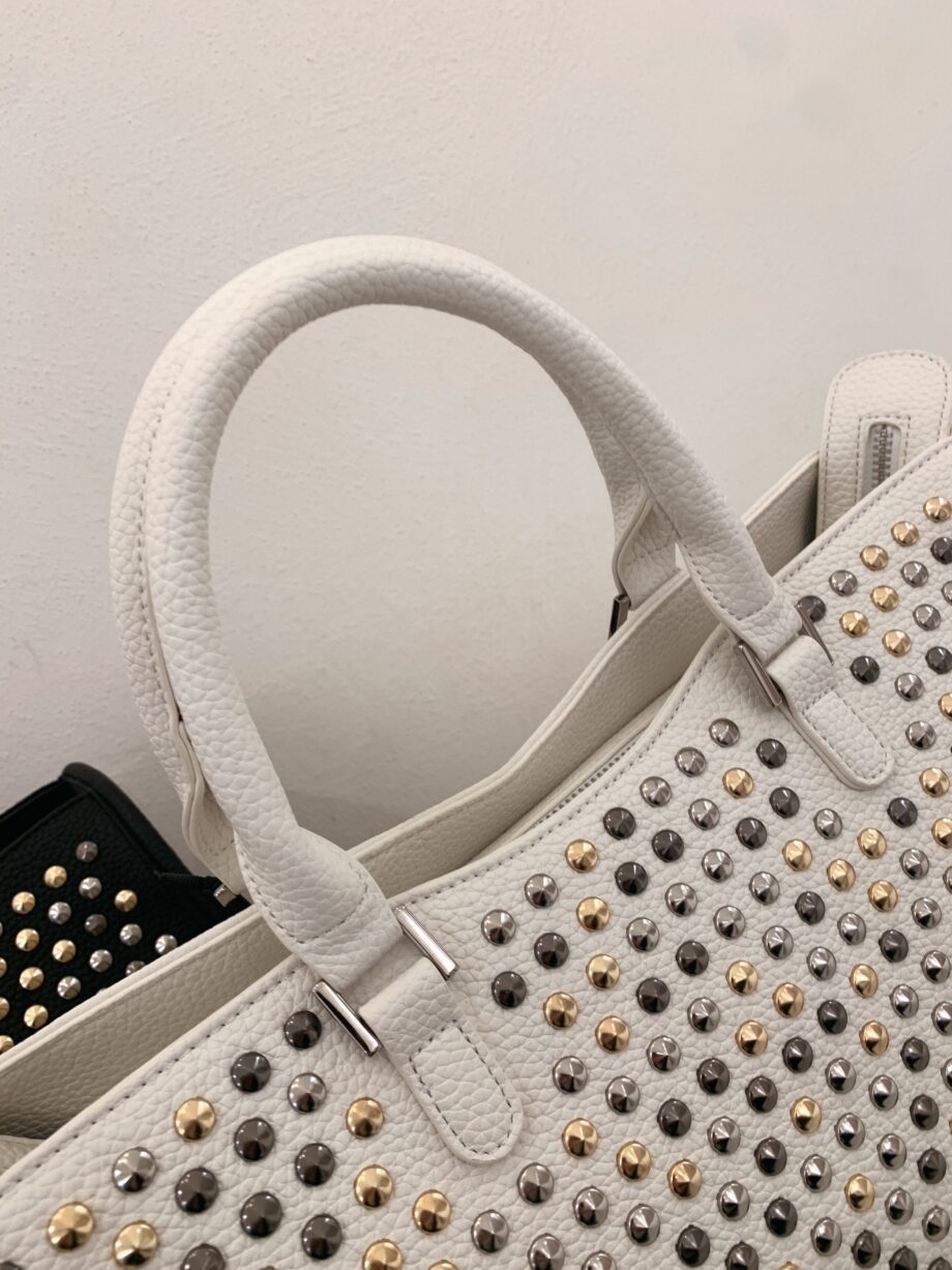 Shop Online Bauletto Maya all studs bianco Gio Cellini