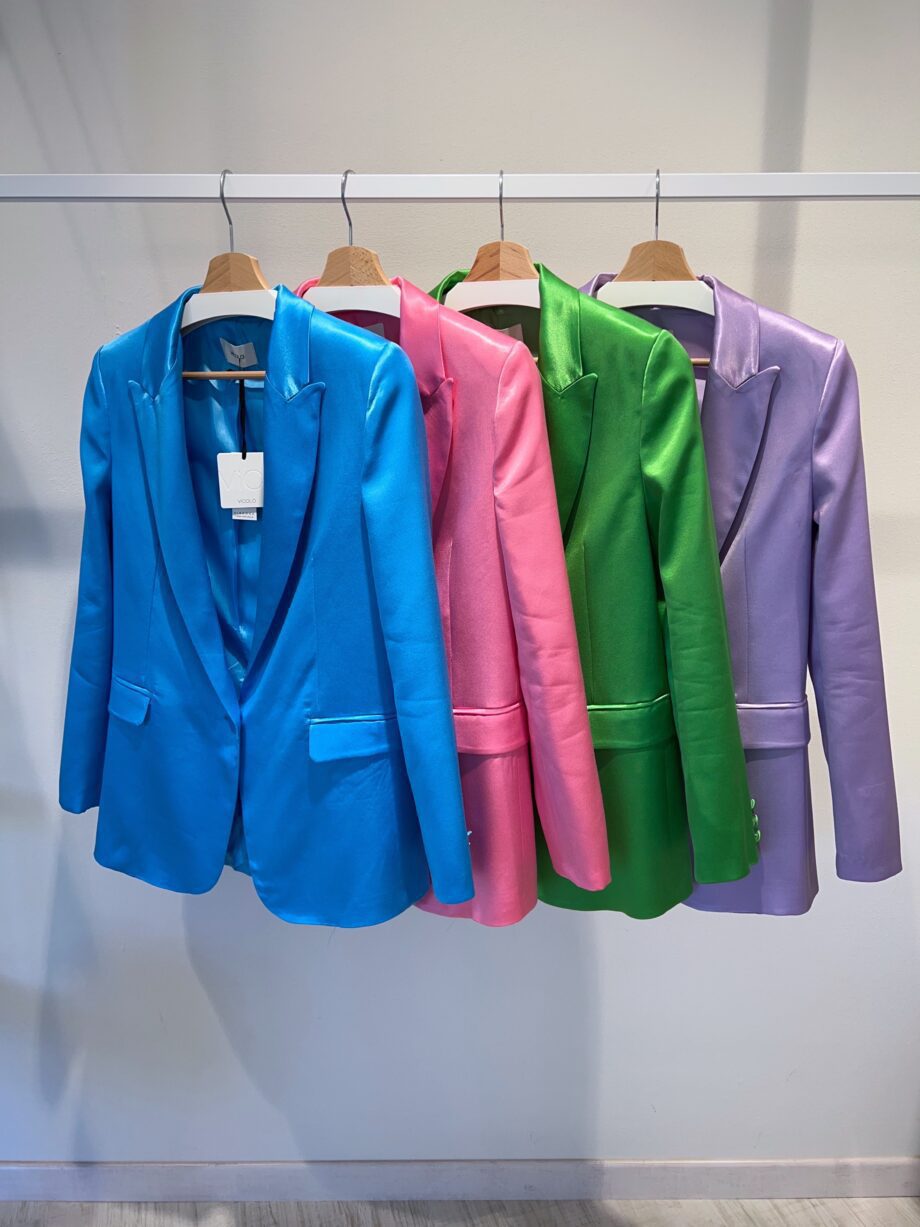 Shop Online Blazer in raso lilla un bottone Vicolo