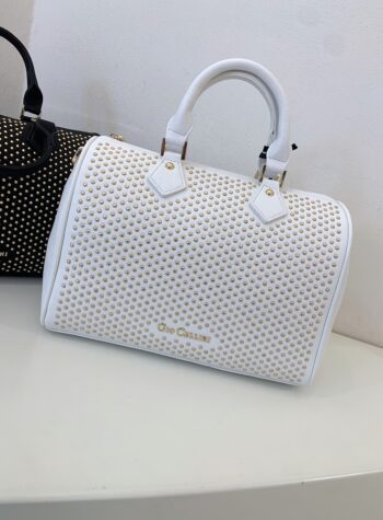 Shop Online Bauletto nina micro borchie bianco Gio Cellini