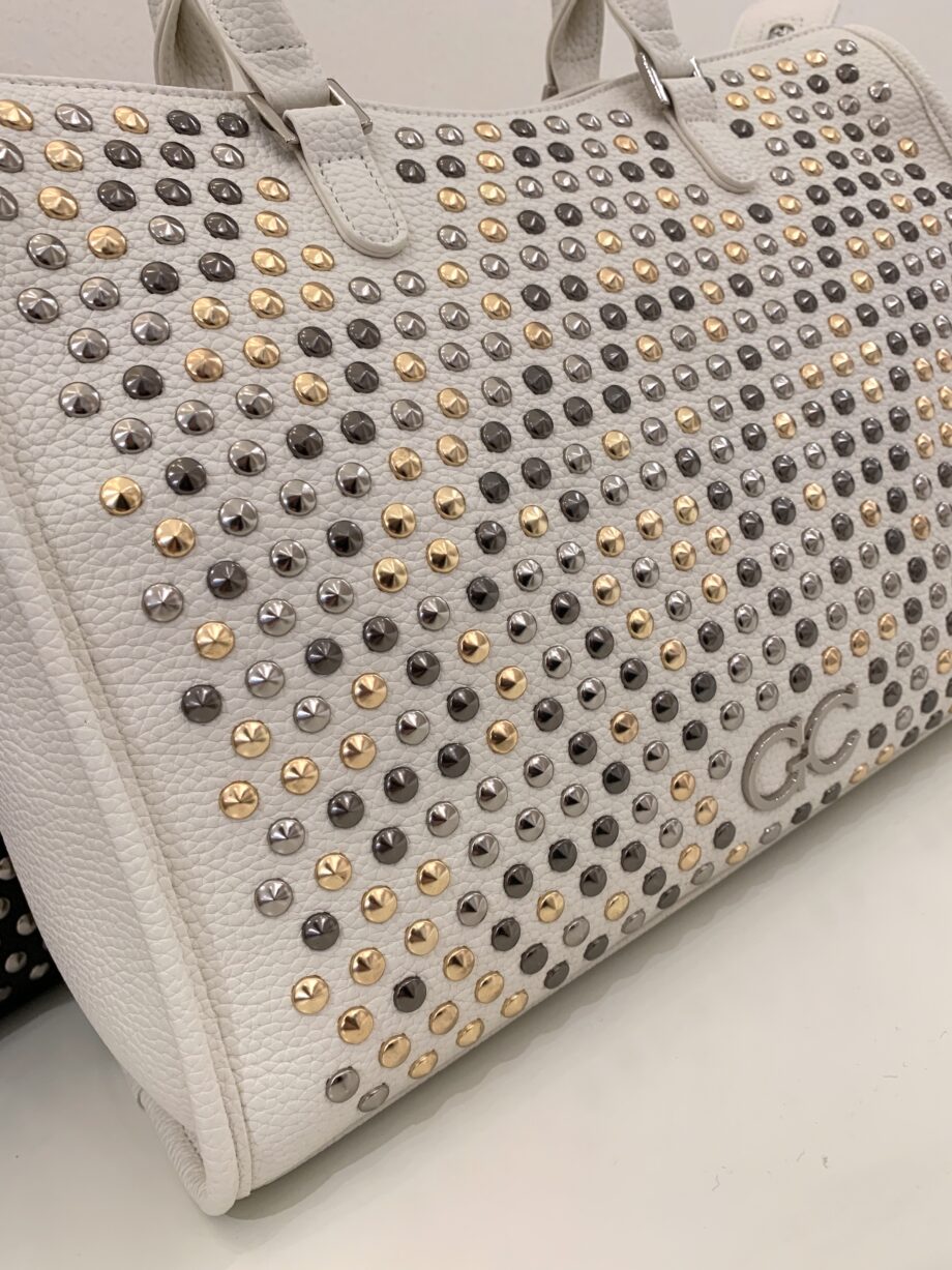 Shop Online Bauletto Maya all studs bianco Gio Cellini