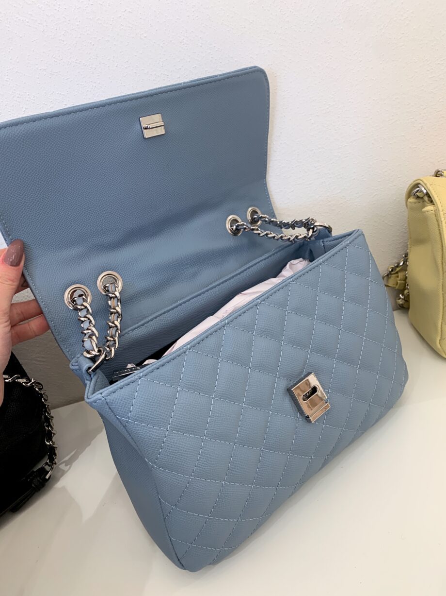 Shop Online Borsa Rebecca matelassé azzurra Gio Cellini