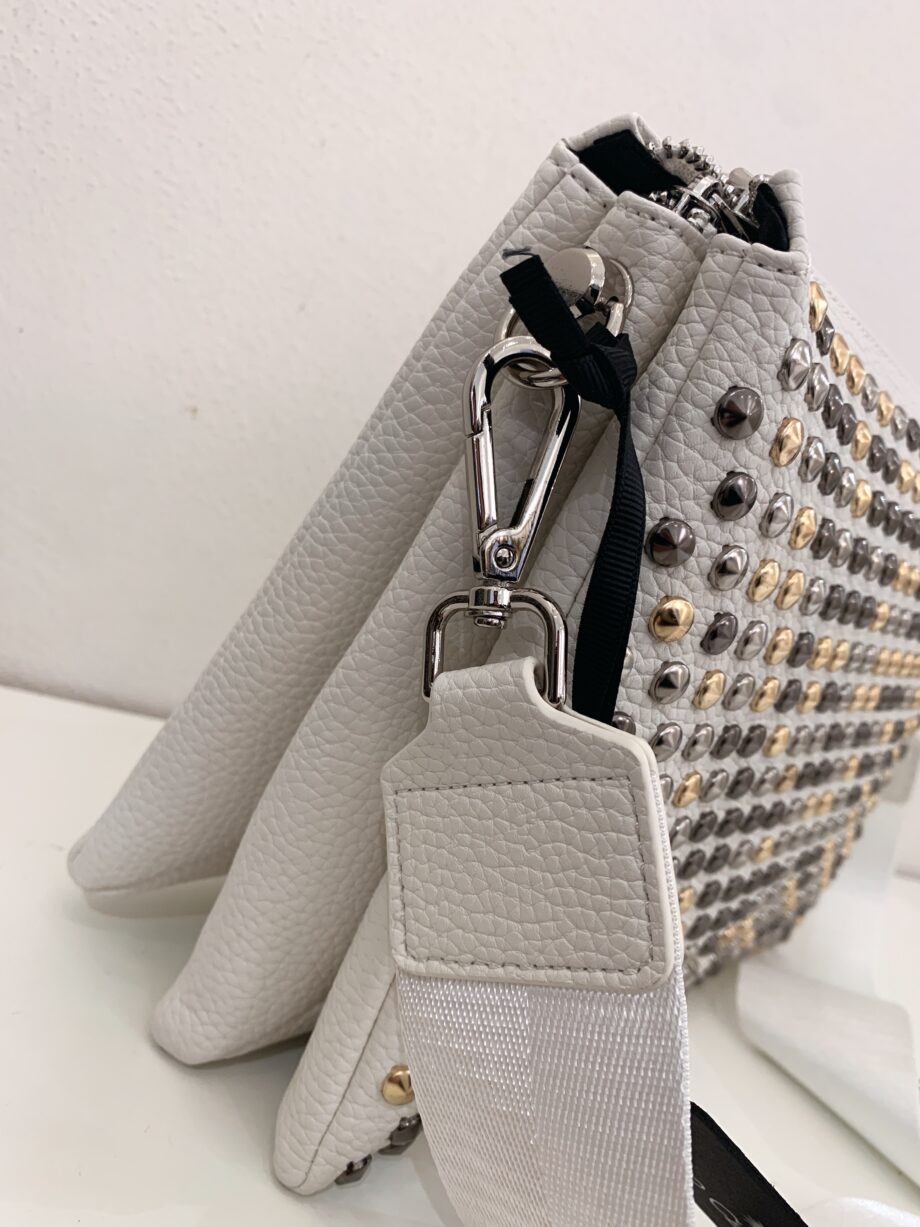 Shop Online Borsa Zoe all studs bianca Gio Cellini