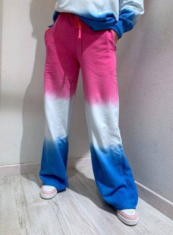 Shop Online Pantalone tuta palazzo tricolore sfumato Dimora