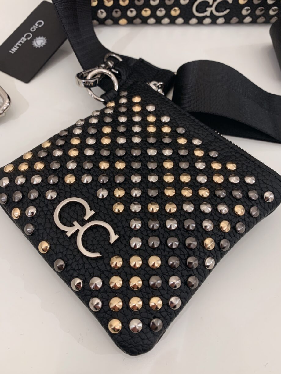 Shop Online Borsa Zoe all studs nera Gio Cellini