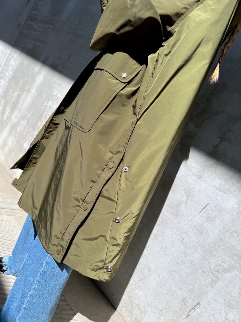 Shop Online Trench lungo oversize verde militare Vicolo