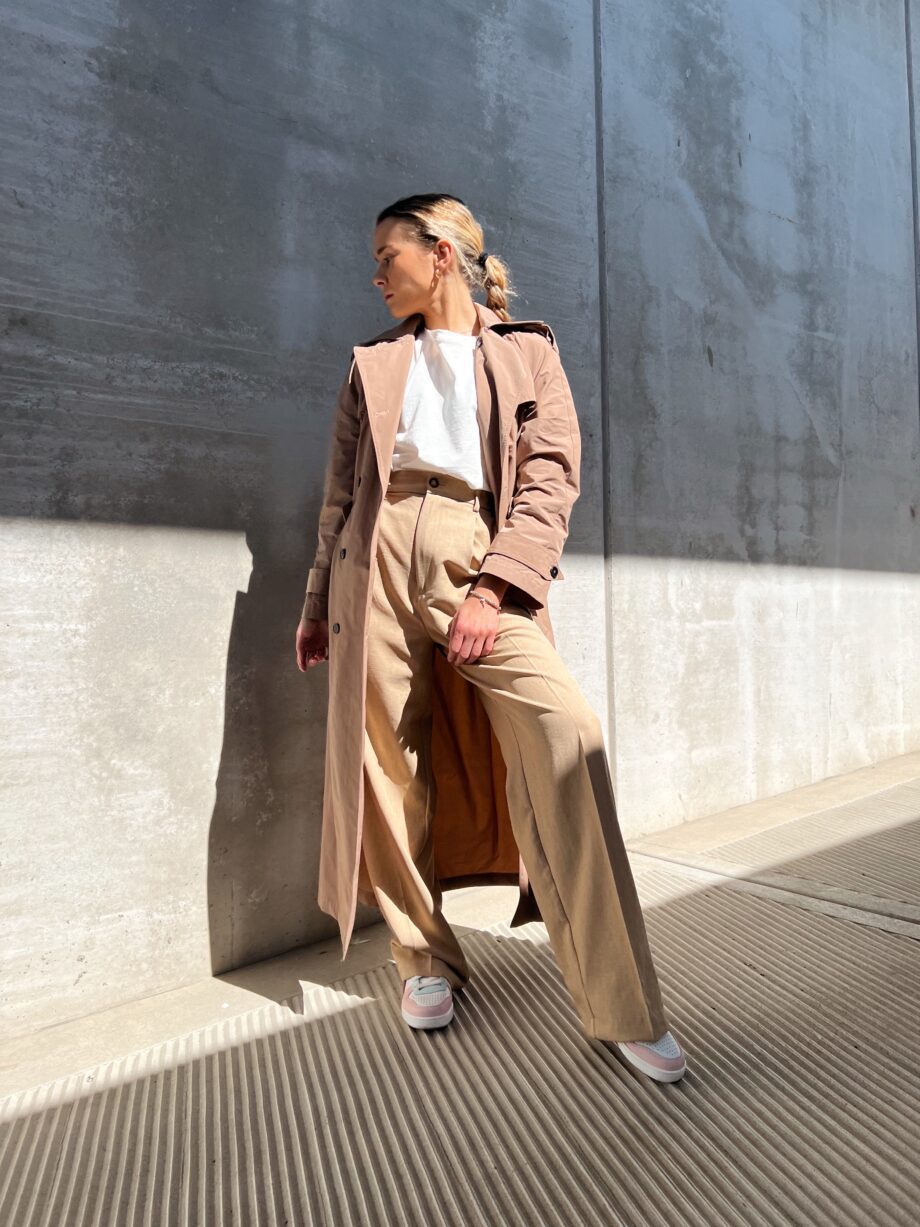 Shop Online Trench lungo beige doppiopetto Vicolo