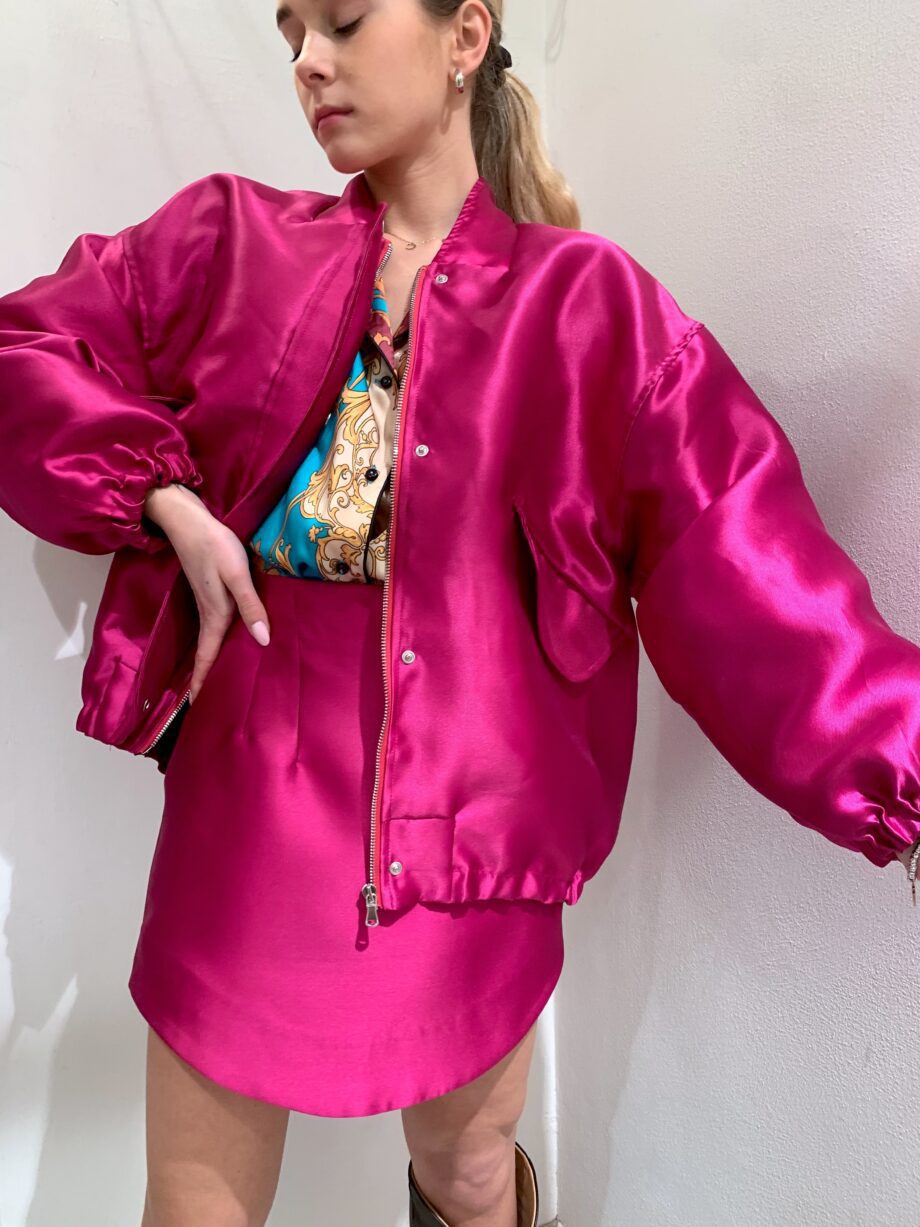 Shop Online Bomber over satinato magenta Have One