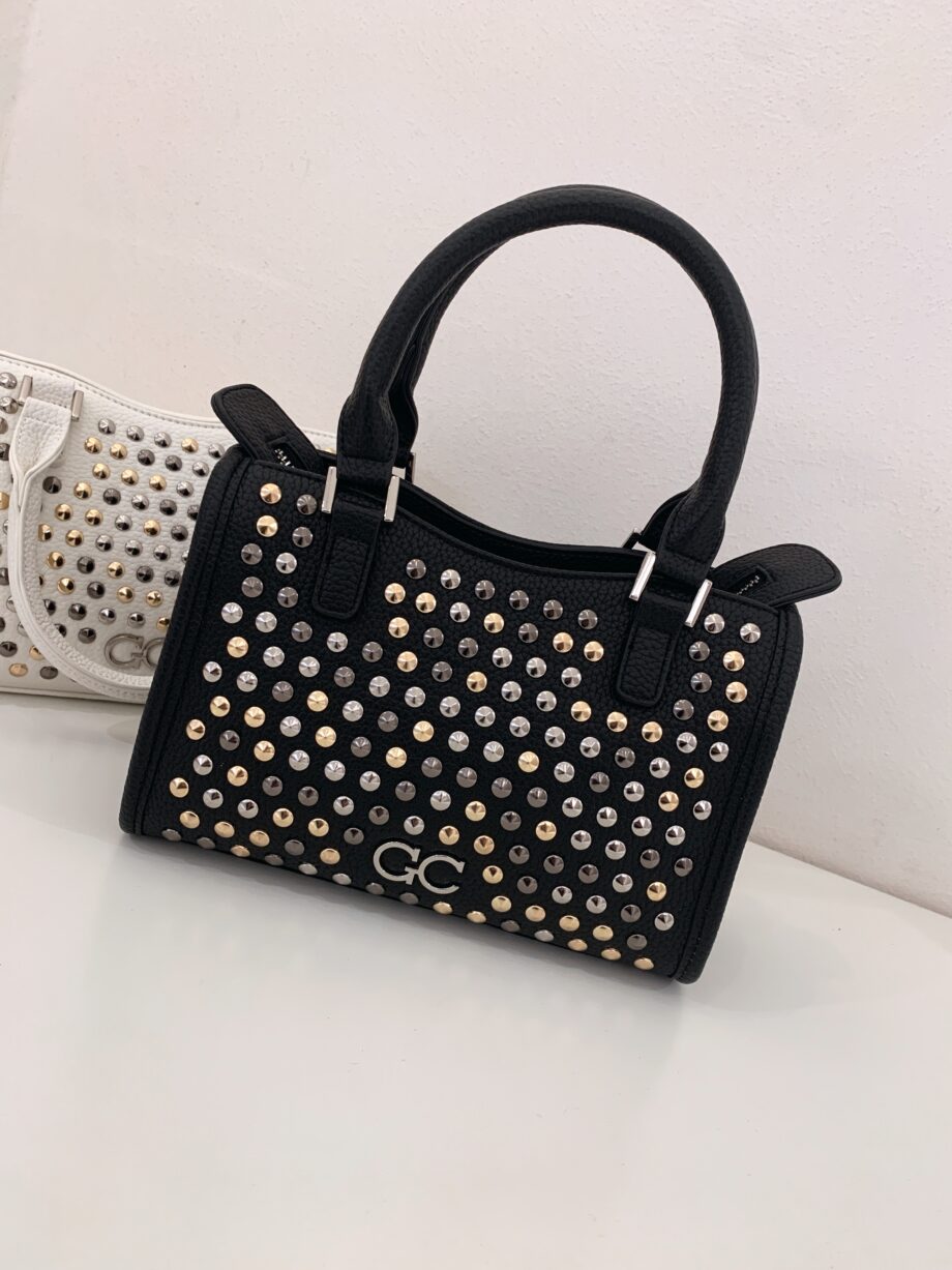 Shop Online Bauletto mini Maya all studs nero Gio Cellini