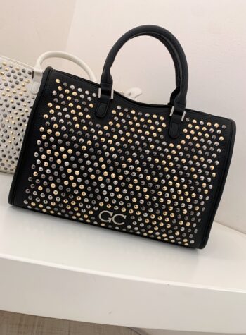 Shop Online Bauletto Maya all studs nero Gio Cellini