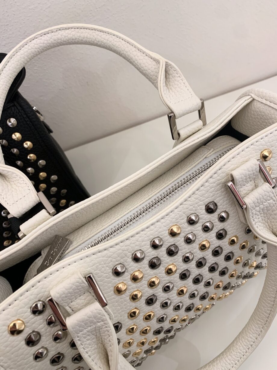 Shop Online Bauletto mini Maya all studs bianco Gio Cellini