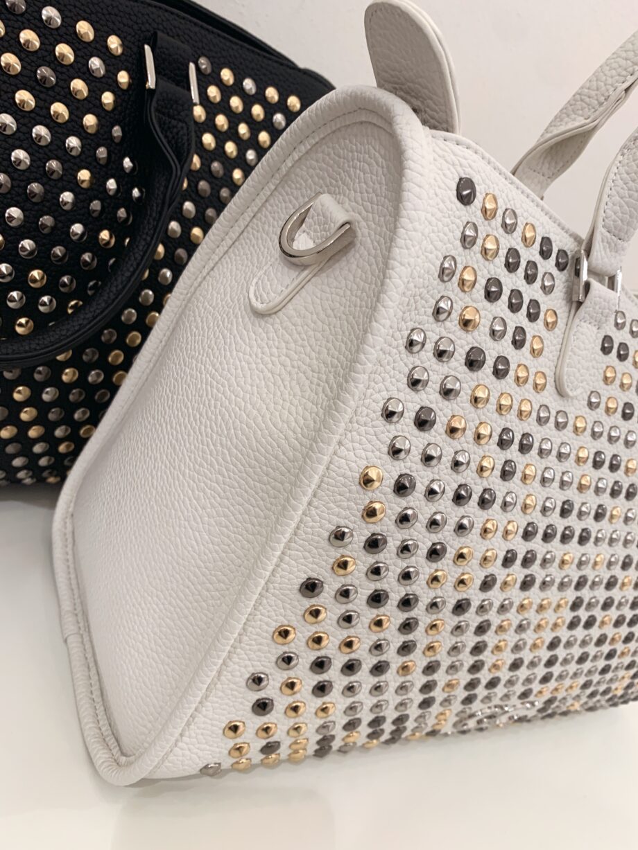 Shop Online Bauletto Maya all studs bianco Gio Cellini