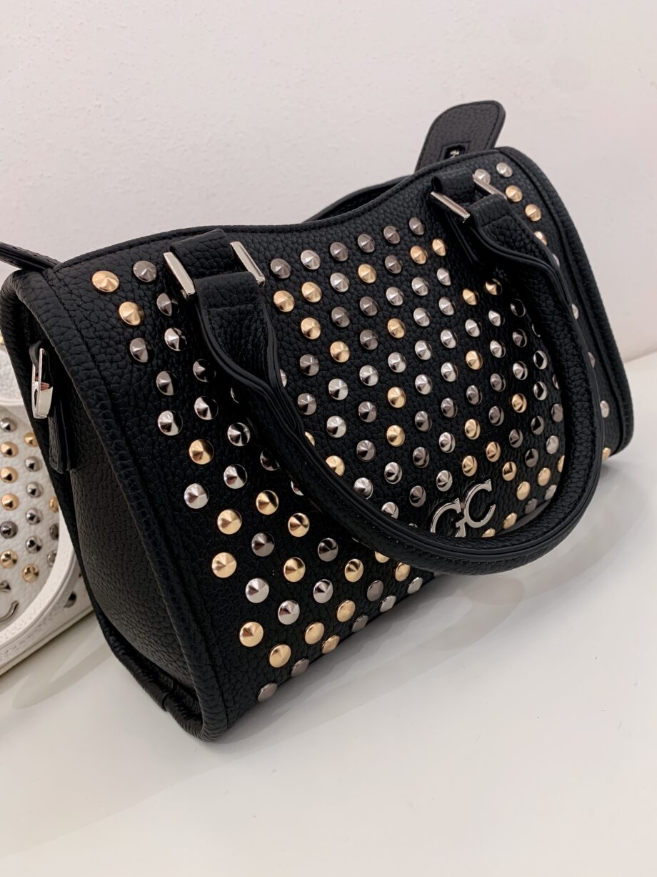 Shop Online Bauletto mini Maya all studs nero Gio Cellini