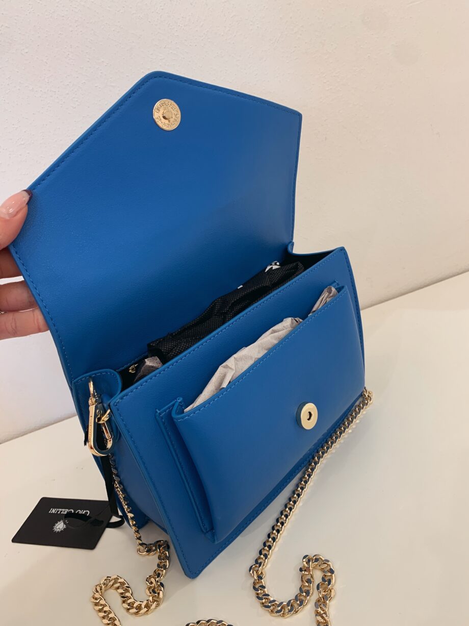 Shop Online Borsa Margot metal color bluette Gio Cellini
