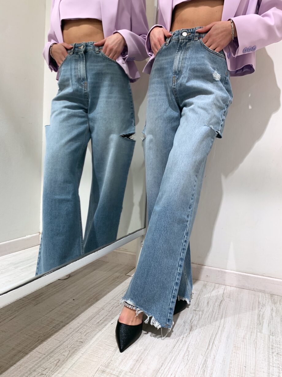 Shop Online Jeans palazzo con tagli laterali Vicolo