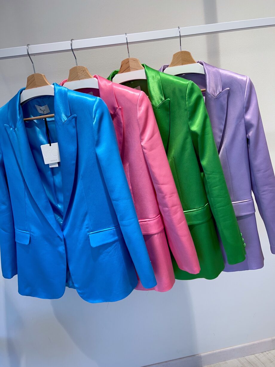 Shop Online Blazer in raso lilla un bottone Vicolo