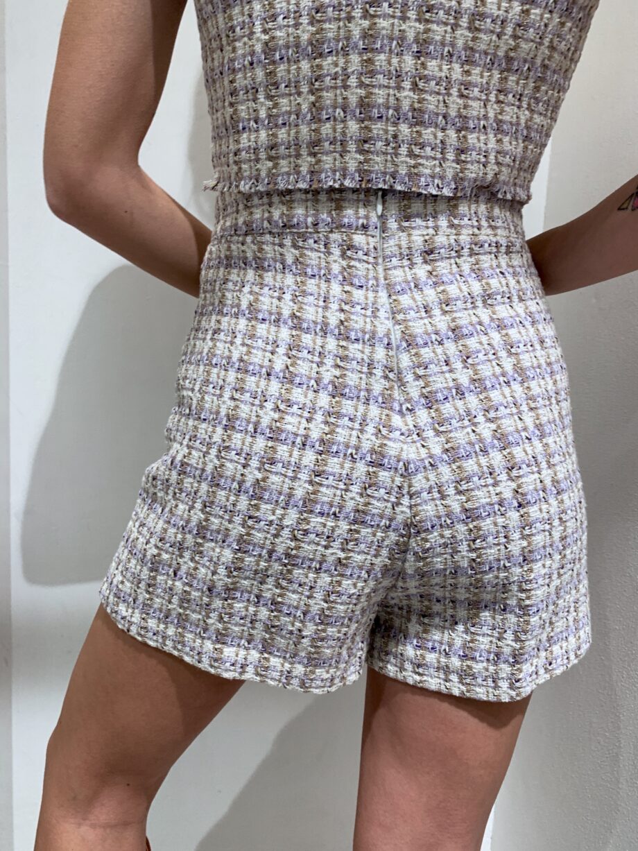 Shop Online Short in tweed panna e lilla So allure