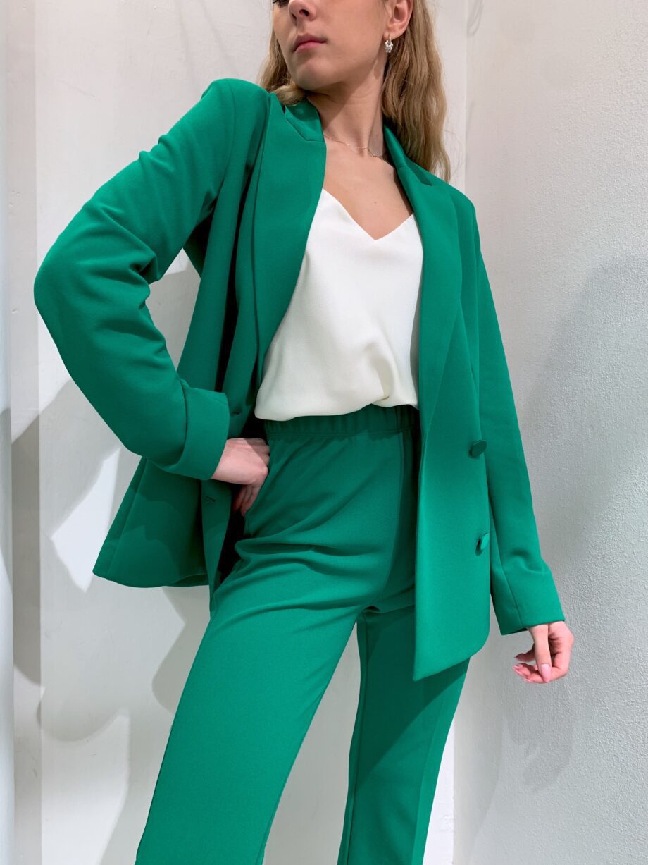 Shop Online Blazer doppiopetto verde revers raso Vicolo