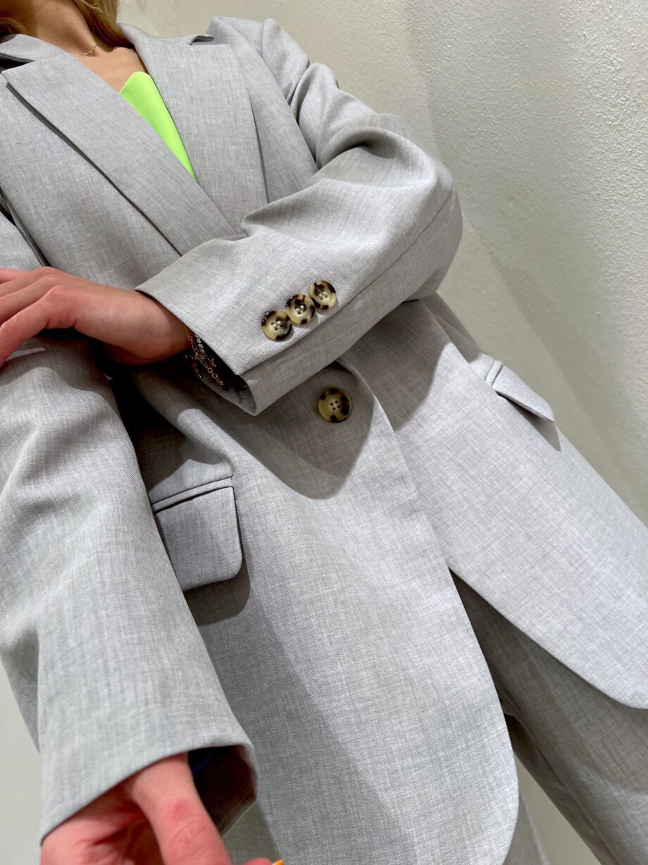 Shop Online Blazer over un bottone grigio fiammato Vicolo