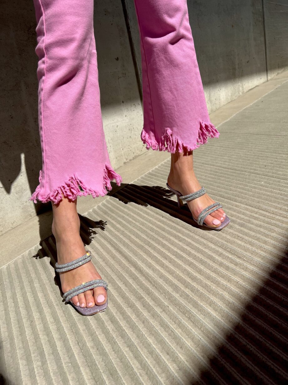Shop Online Jeans MONNA a zampetta rosa Odì Odì