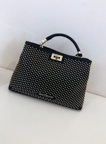 Shop Online Borsa kim micro borchie nera Gio Cellini